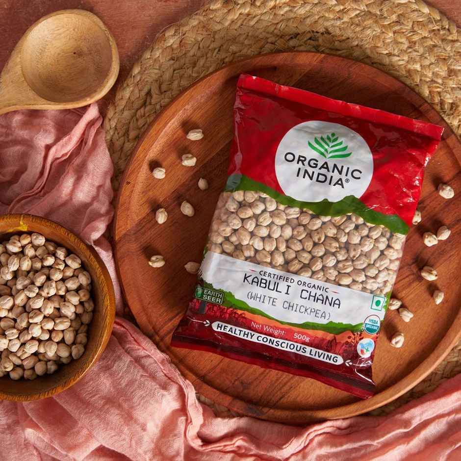 A TATA Product - Organic India Kabuli Chana (White Chickpea),Source of Dietary Fiber & Protein