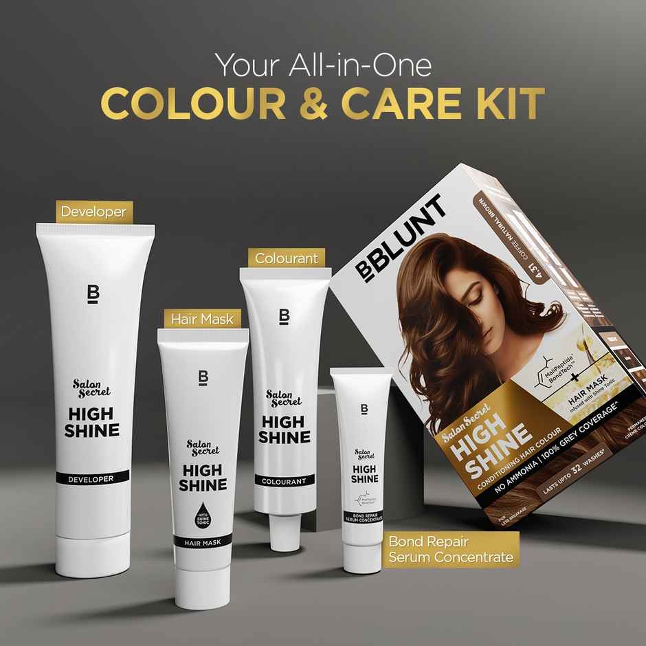 Bblunt Salon Secret High Shine Conditioning Hair Colour | Coffee Natural Brown