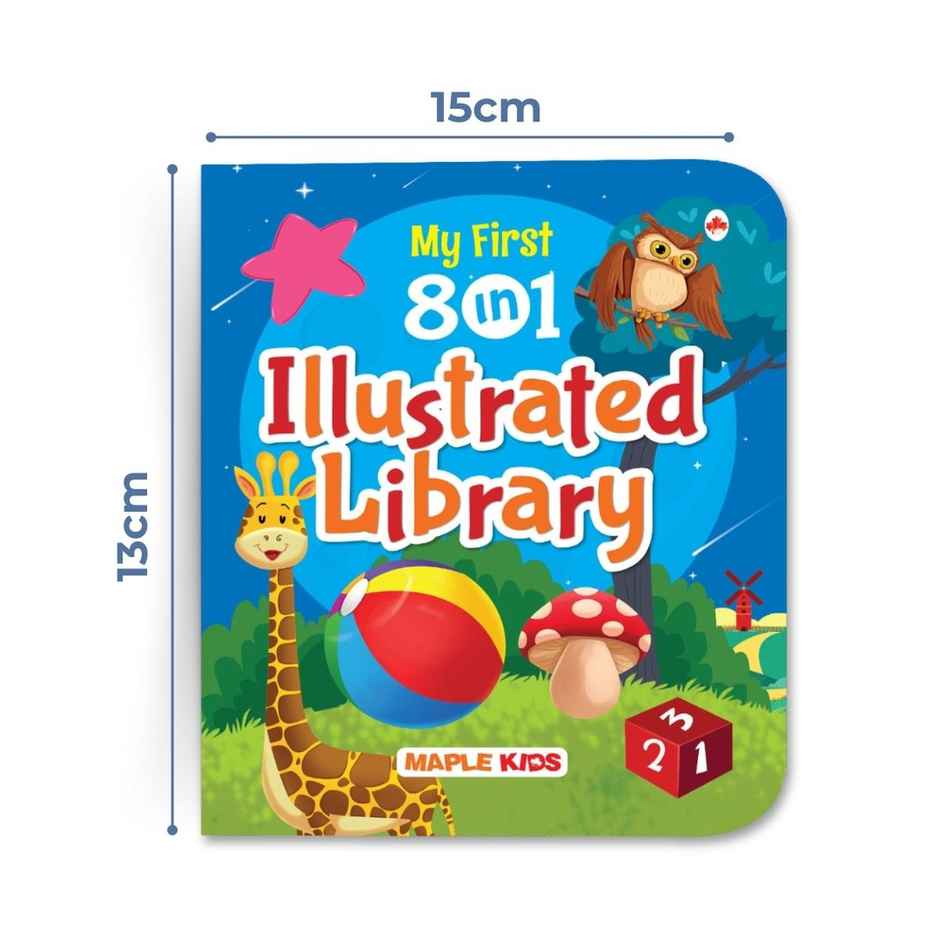 My First 8-In-1 Illustrated Library | Alphabet | Numbers | Animals | Shapes | Age 0-2