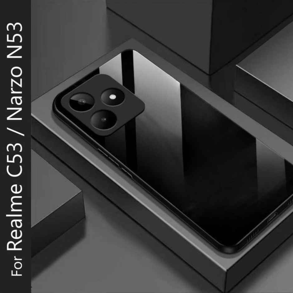 Kwine Case Realme C53 / Realme Narzo N53 Back Cover - Glass Case