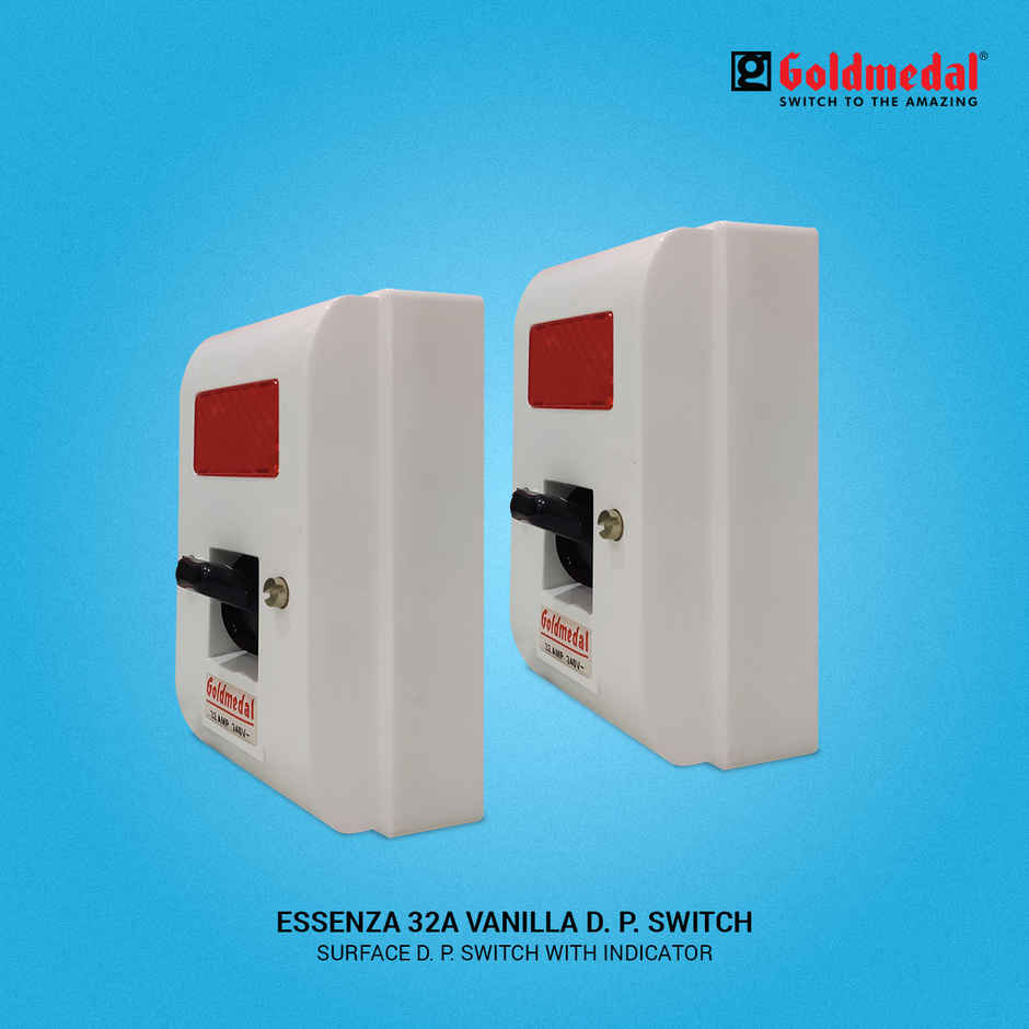 Goldmedal Essenza Surface D.P. Surge Switch (With Indicator, White)