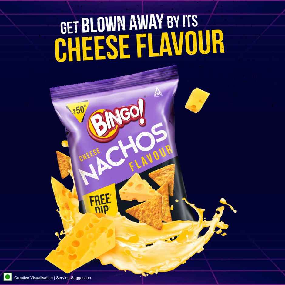 Bingo! Cheese Nachos with Free Dip | Crispy & Cheesy