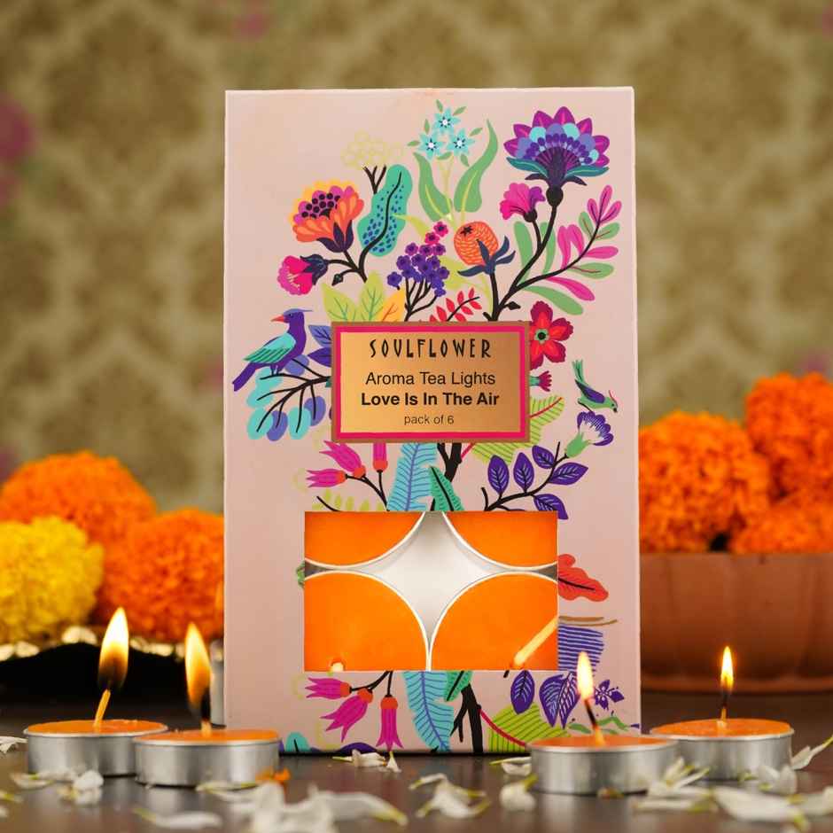 Soulflower Tea Light Candle,  Love is in the Air Combo