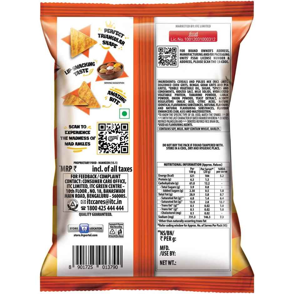 Bingo! Mad Angles Masala Madness Crisps | Crunchy & Enjoyable