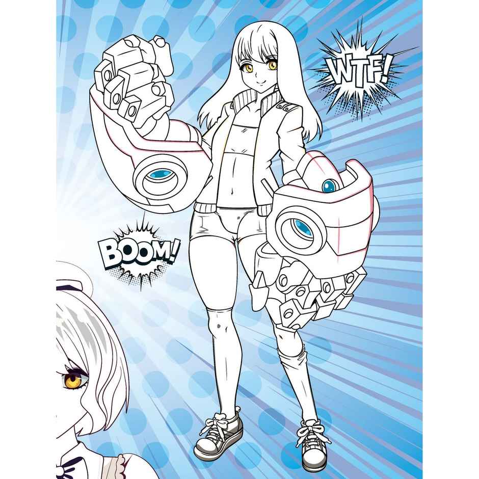 Colour Your Own Manga Book 3 With Free Manga Colouring Poster Age 4+|Perfect for Manga Fan|Kid Book