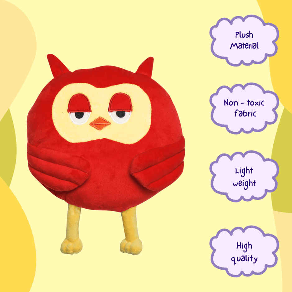 Toytales Cute Owl Cusion| Plushie Stuffed Bird Animal Toy | Toy For Kids | Soft Toy
