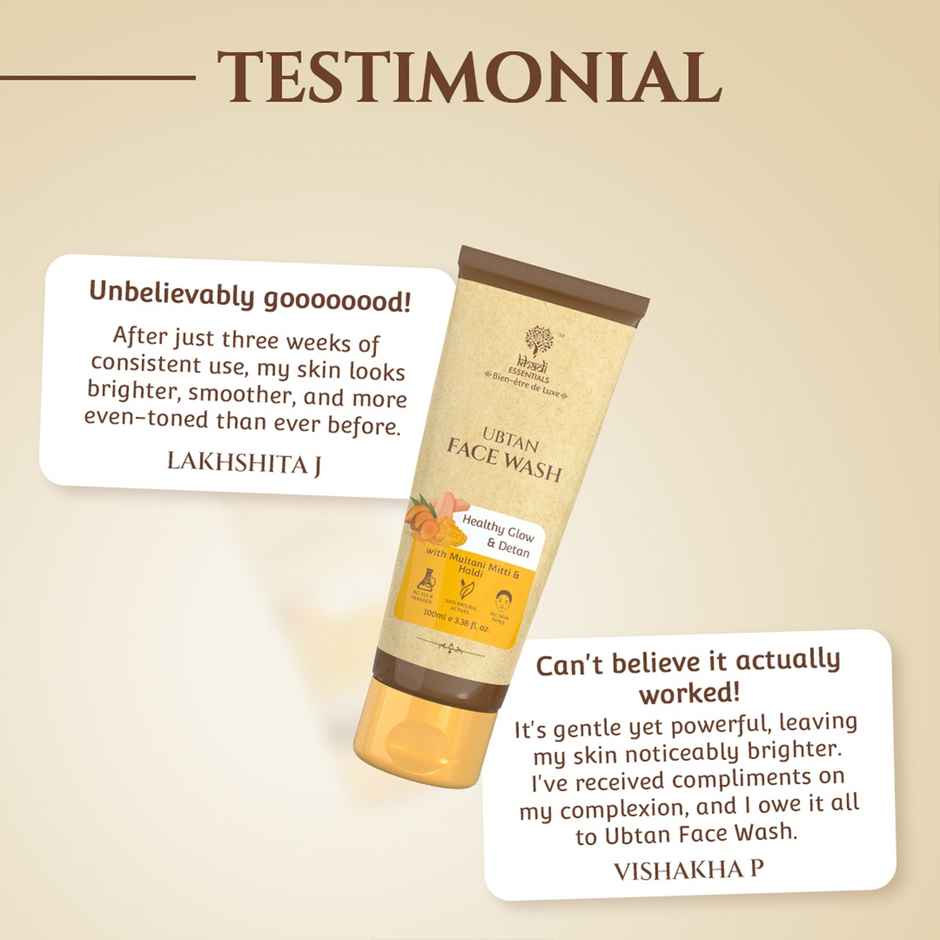 Khadi Essentials Ubtan Face Wash Brightens & Detans Skin | Reduces Breakouts