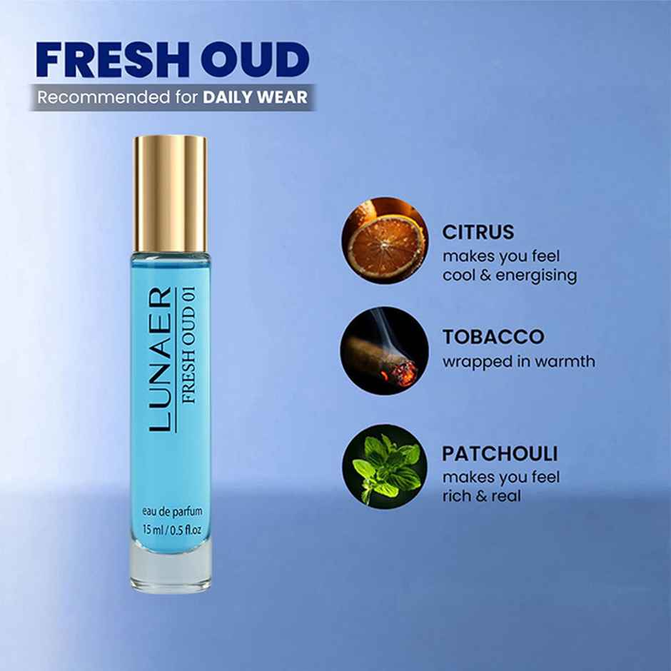 Lunaer Fresh Oud Unisex Travel Mini Perfume
