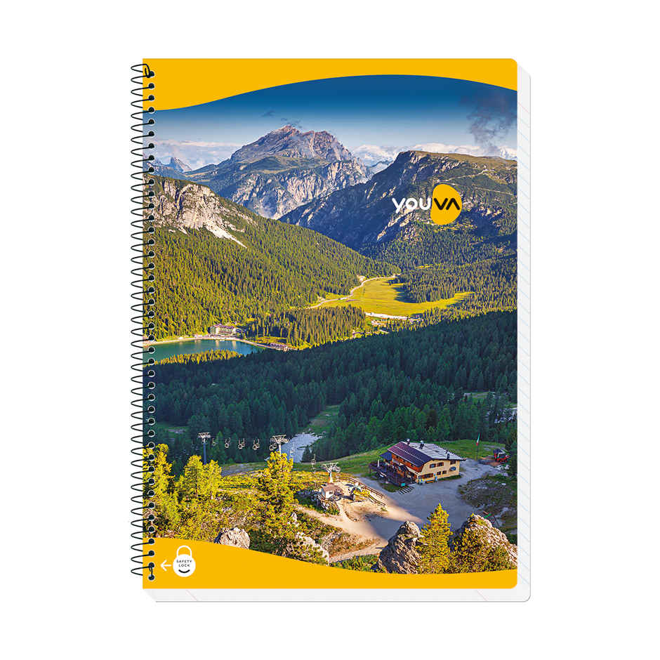 Navneet Youva | Spiral Book fo | A4 Size 21 cm x 29.7 cm | Unruled | 400 Pages (Colour May Vary)