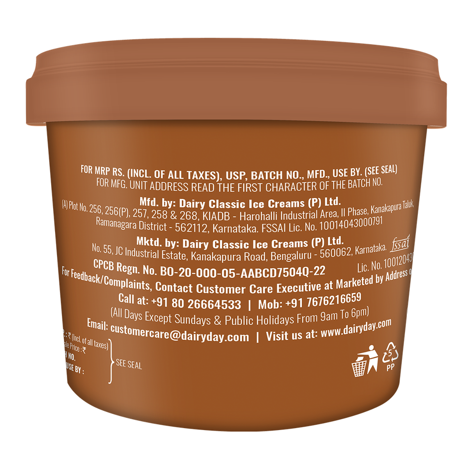 Dairy Day Chikoo Fruit Chunks Ice Cream Tub