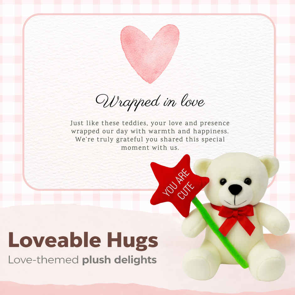 ToyTales teddy bear 20cm | plush toy | plushie | gift for kids | birthday gift|Cream 20 cm