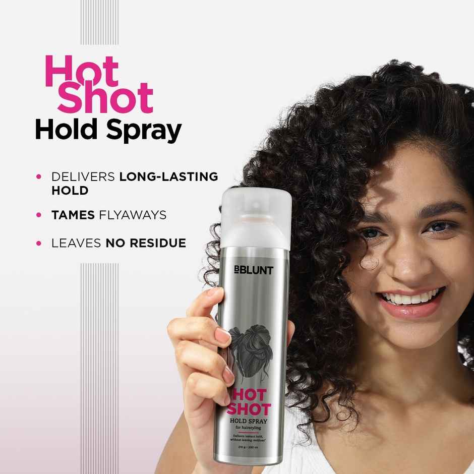 BBLUNT Hotshot Hold Spray Delivers Instant & Firm Hold