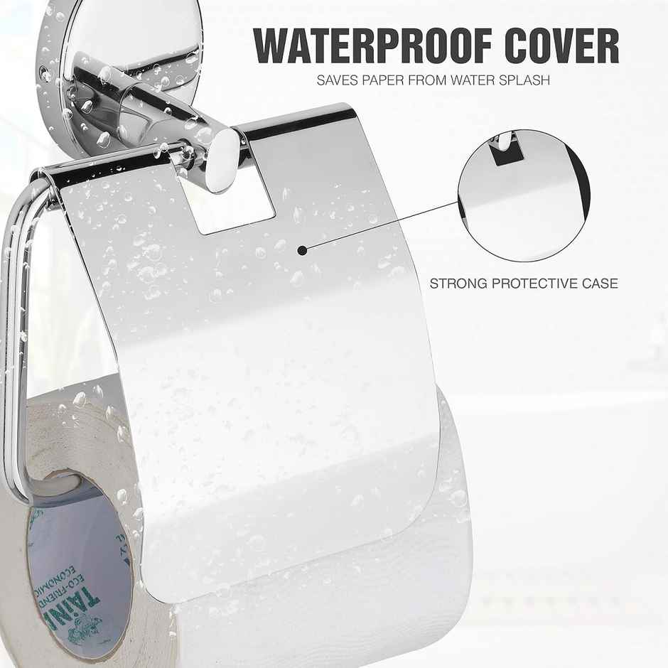 GLOXY Toilet Paper Holder Wall Mounted Tissue Roll Dispenser Bathroom Accessories SS304