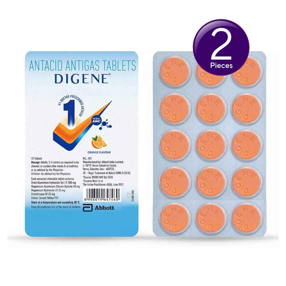 Digene Orange Flavour Tablet Combo