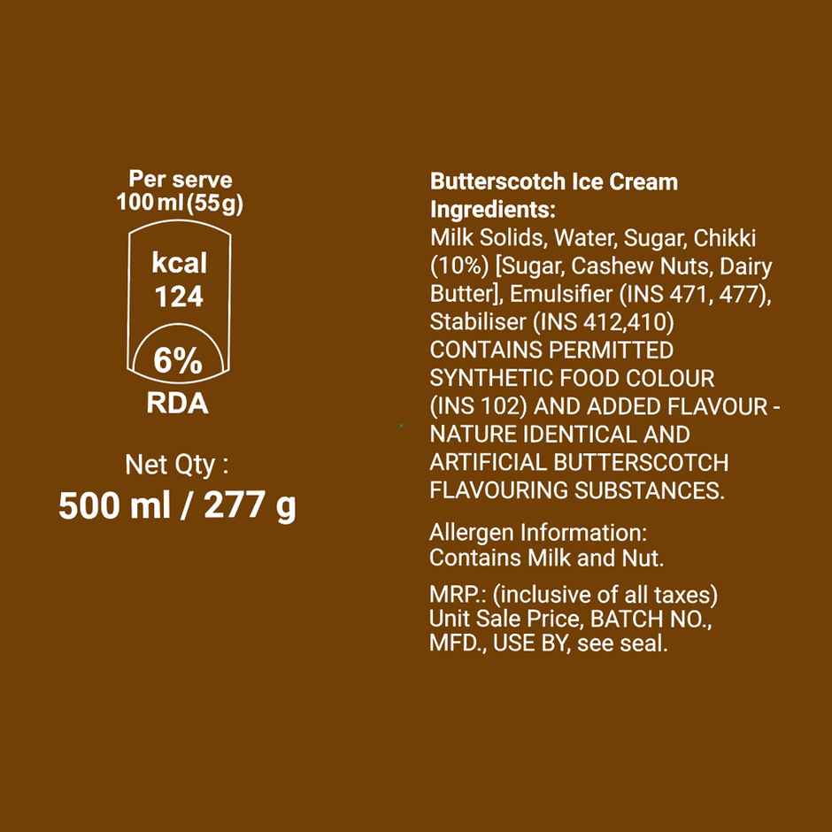 Dairy Day Crunchy Butter Scotch Premium Ice Cream Tub Combo