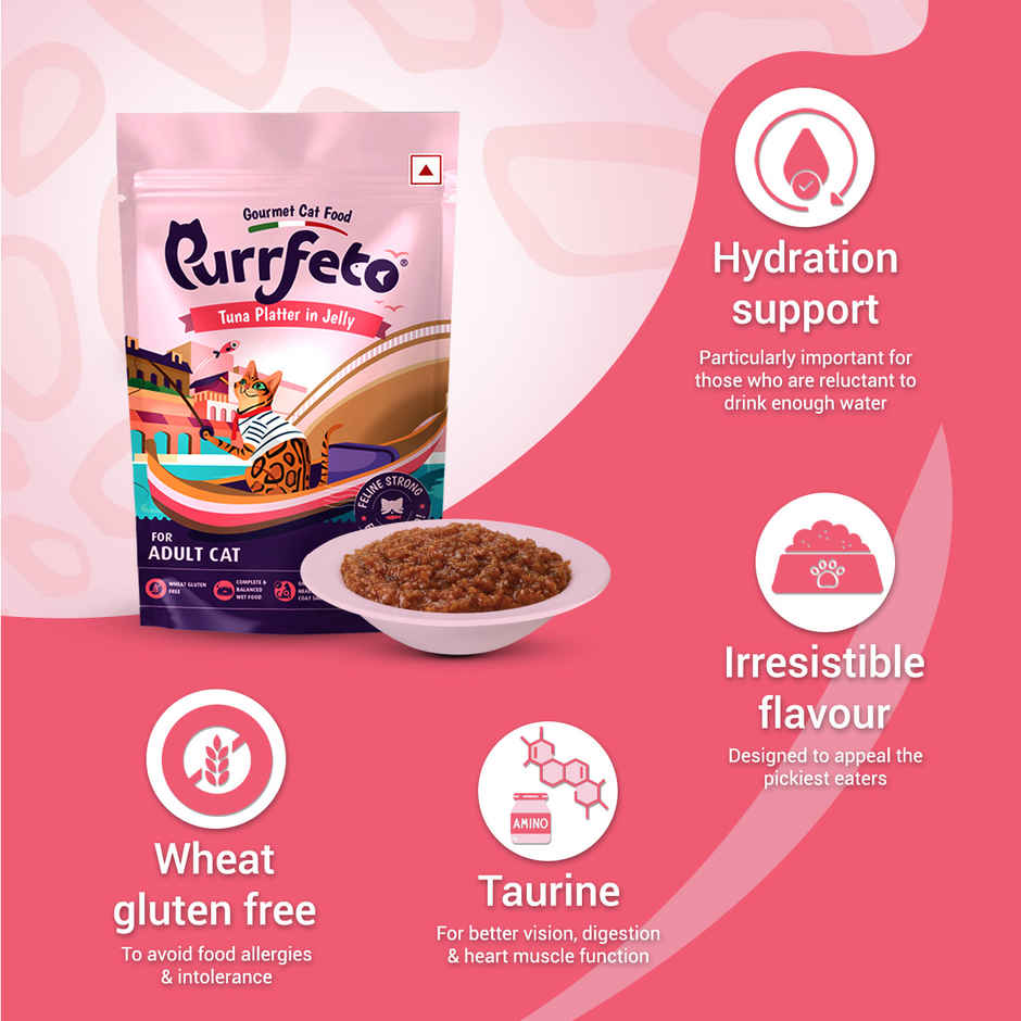 Purrfeto Wet Cat Food Tuna Recipe in Jelly