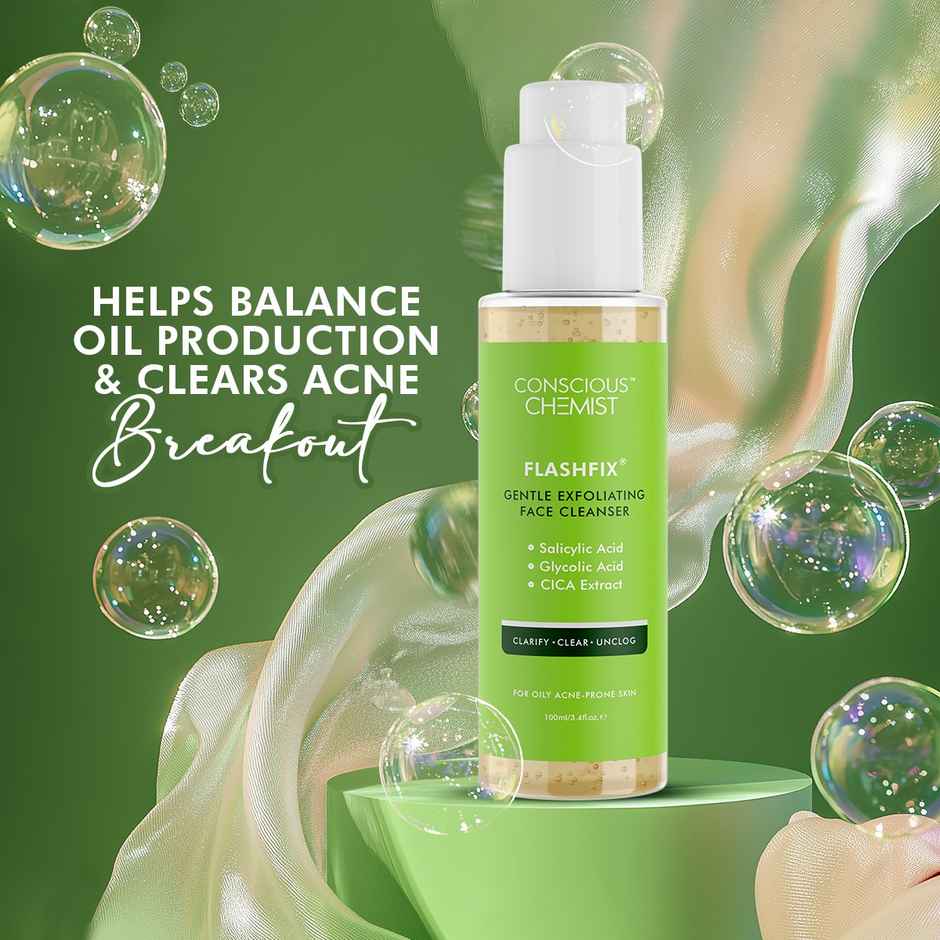 Conscious Chemist Salicylic Acid Face Wash For Oily Acne Prone Skin With Glycolic Acid