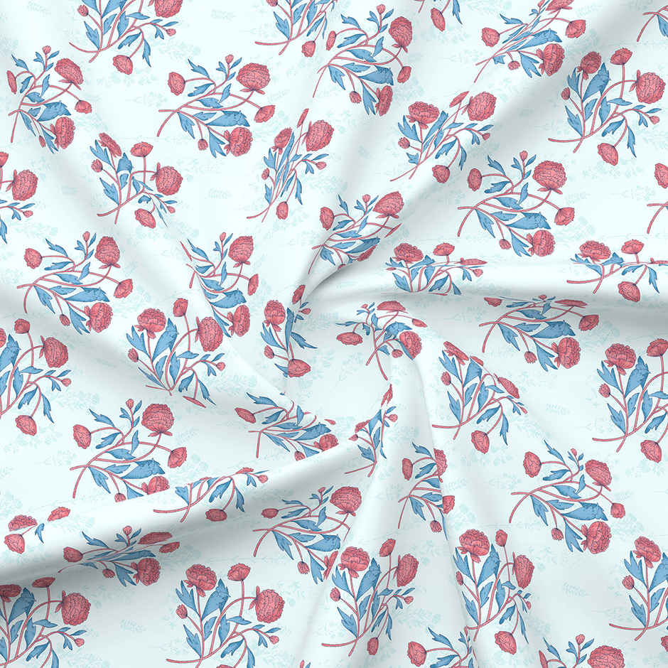 Layers Marigold 100% Cotton 144 TC Blue King Bedsheet with 2 Pillow Covers