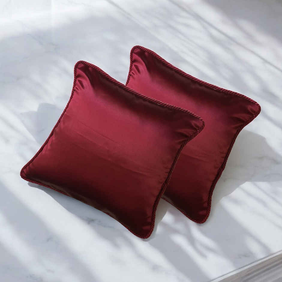 Lushomes Silk Cushion Covers - Purple | Boho Style | 16 x 16 inch