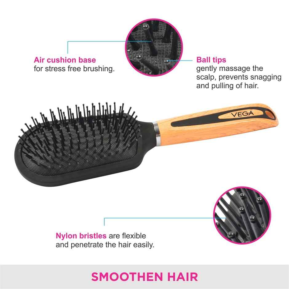 VEGA Cushion Hair Brush For Men And Women | All Hair Types | E2-Cb