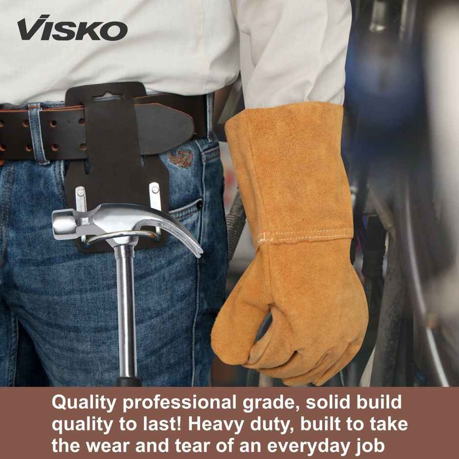 Visko Vlb 004 Leather Tool Belt With Hammer Holder Tool Belt | Black And Brown