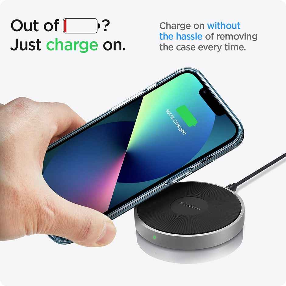 Spigen Ultra Hybrid Back Cover Case Compatible with iPhone 13 (TPU + Poly Carbonate | Crystal Clear)