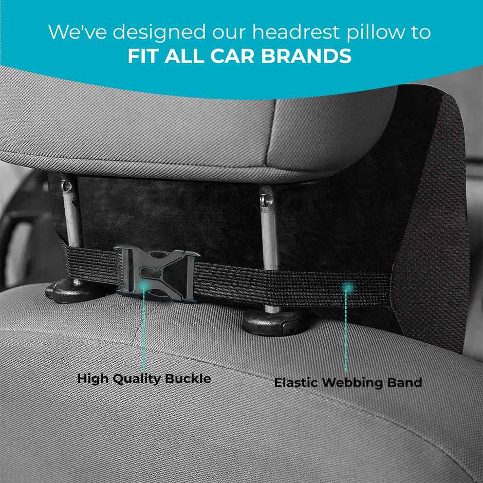 Trajectory Car Headrest Pillow In Memory Foam For Orthopedic Neck Pain Pillow