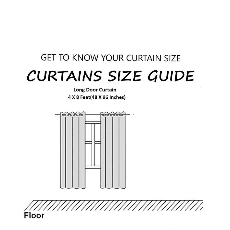 BAY6 Microfiber Cotton Door Curtains | Set of 2 | 8x4 ft | Black