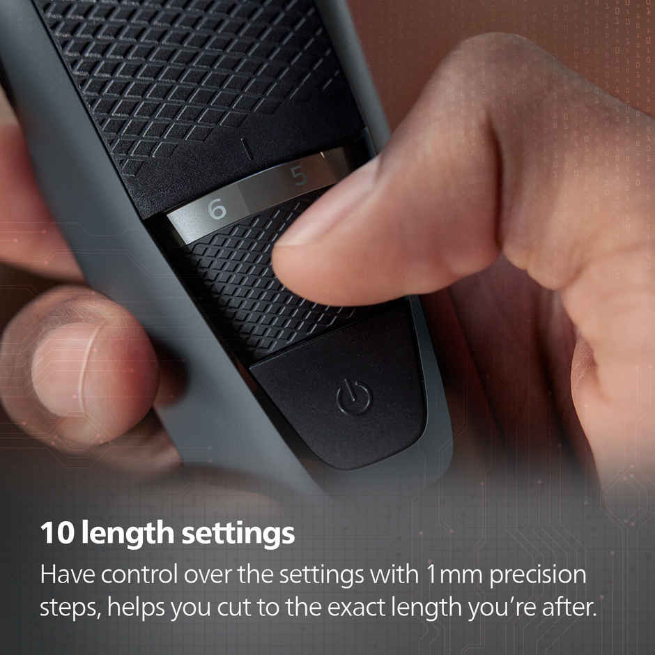 Philips Cordless Beard Trimmer for Men with Lift & Trim Technology|10 Length Setting|BT3302/15