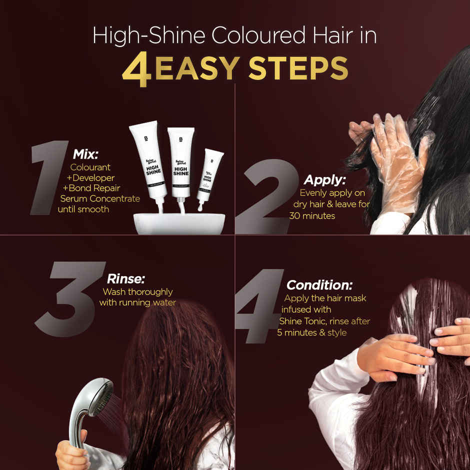 Bblunt Mahogany Salon Secret High Shine Conditioning Hair Colour | Reddish Brown