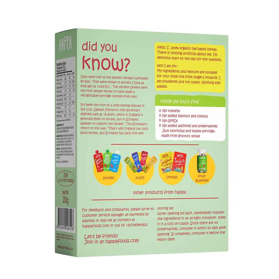 Happa Cereal Oatmeal | Banana