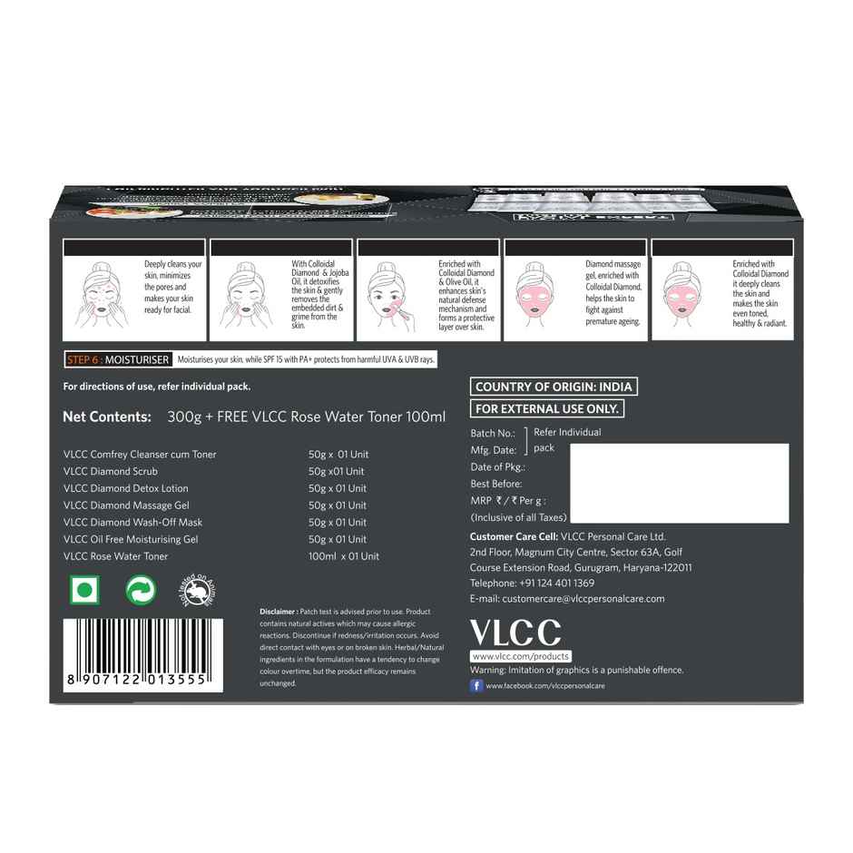 VLCC Diamond Facial Kit With Free Rose Water Toner