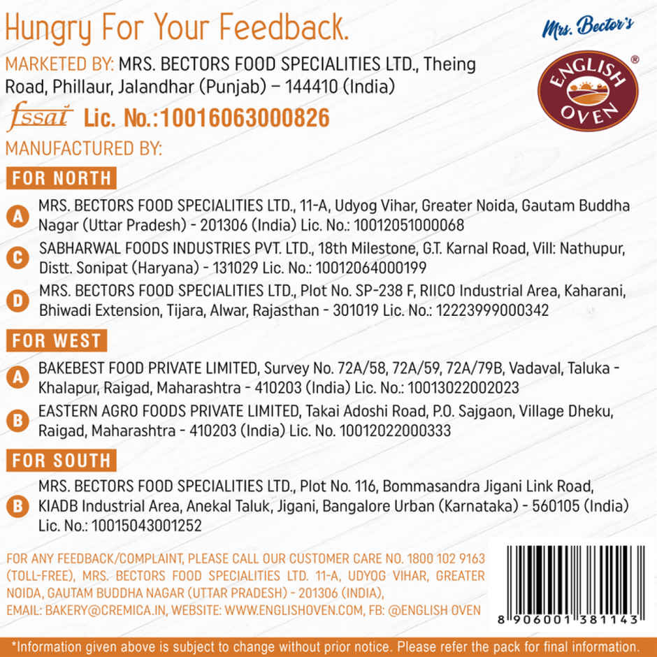 English Oven Zero Maida 100% Whole Wheat Bread