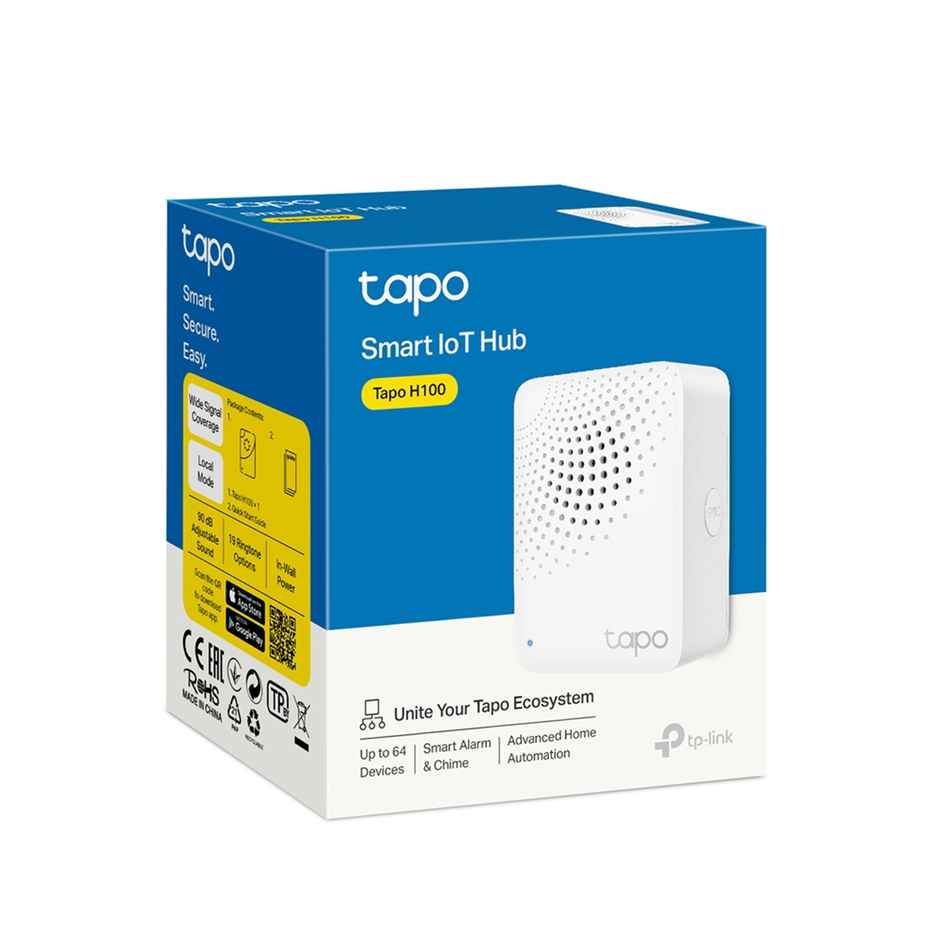 TP-Link Tapo H100 Smart Hub with Chime,Connect with Up to 64 Smart Devices