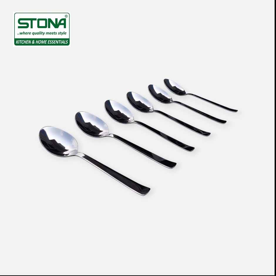 Stona Stainless Steel Spoon Set of 6 | Heavy