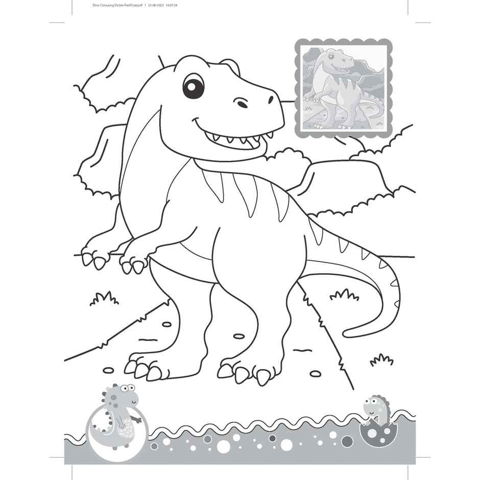 Dinosaurs- It's Colour time with Stickers Books for Kid | Fun and Engaging Colouring Activity Book
