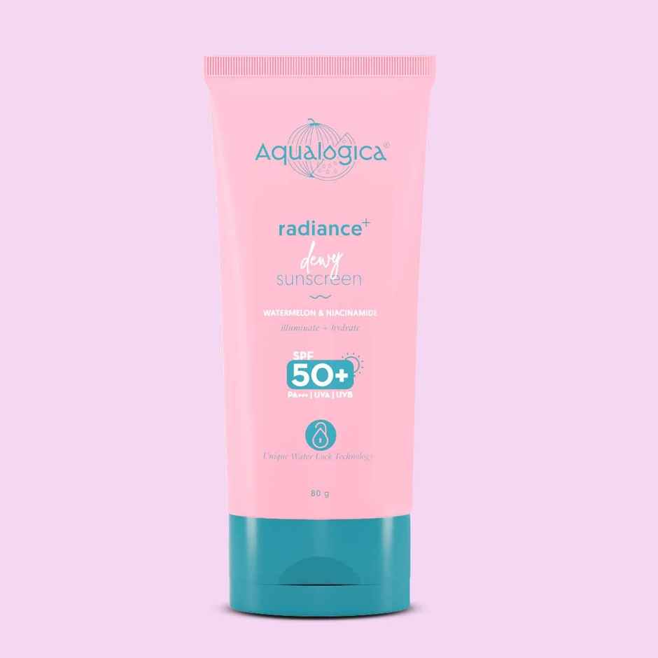 Aqualogica Radiance+ Dewy Lightweight Sunscreen Gel SPF 50+ PA+++ for Oily & Acne-Prone Skin