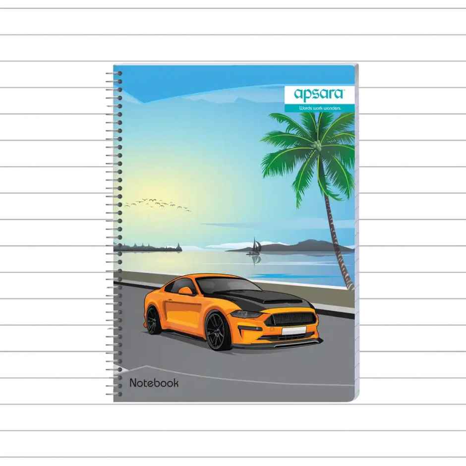 Apsara Spiral Bound 1 Subject Single Line Notebook 60gsm | 24 x 18 cm | 200 Pages | Covers May Varry