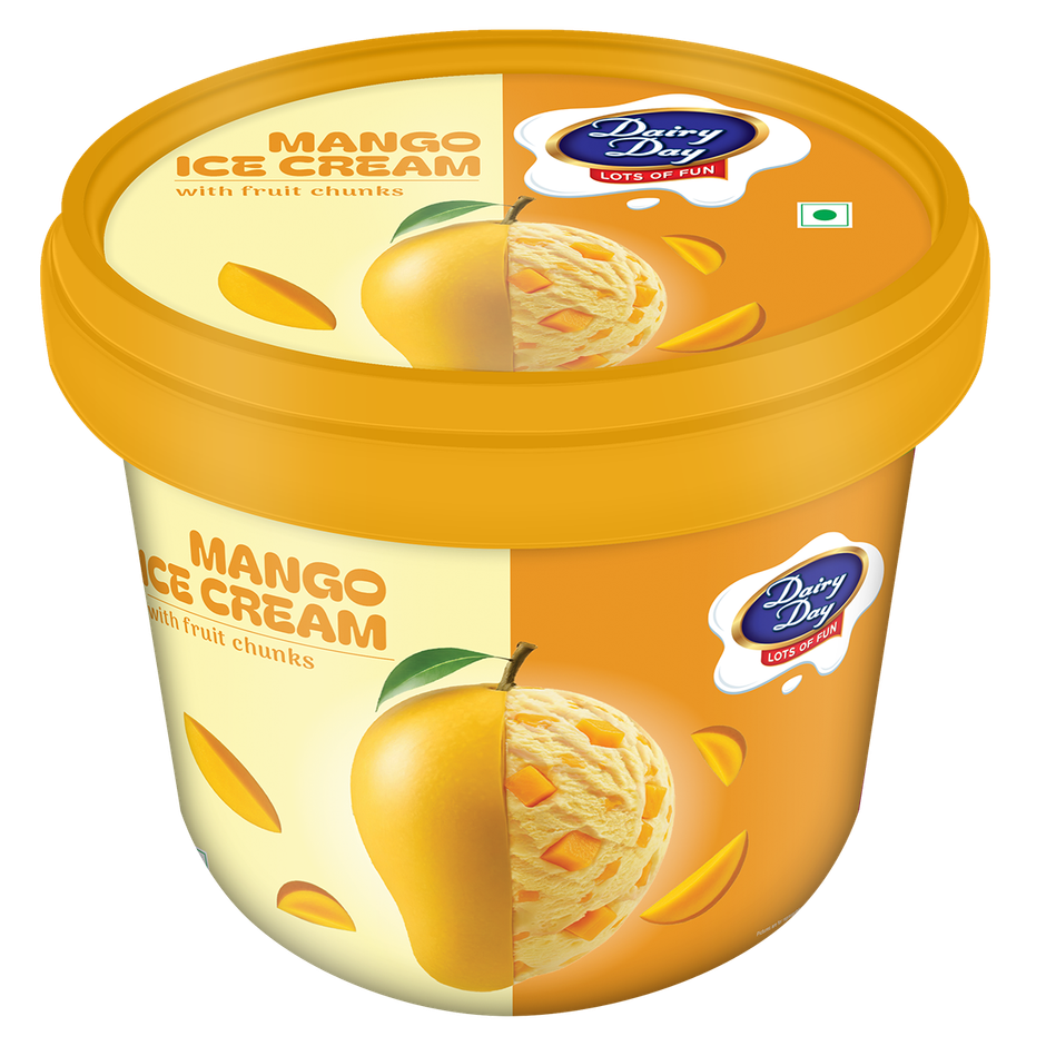 Dairy Day Mango Fruit Chunks Ice Cream Tub