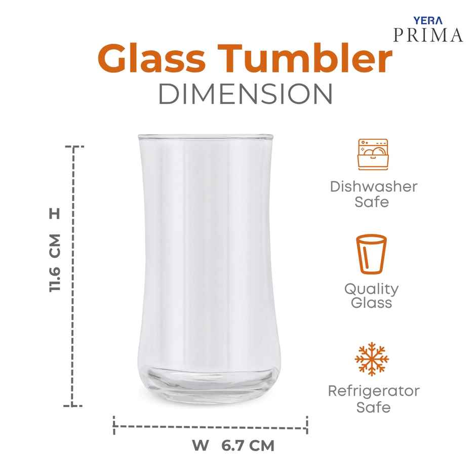 YERA GLASSWARE Prima Water Tumbler | Durable & Stylish