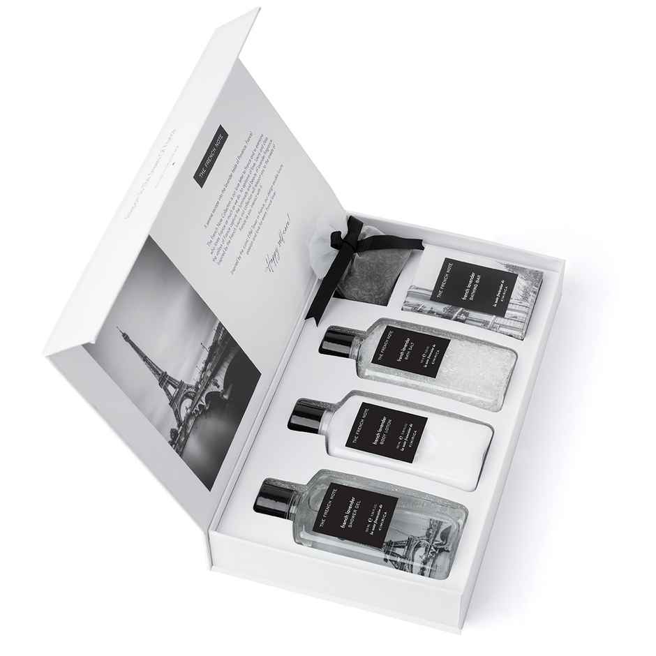 Kimirica Valentine French Note Indulgence Set | Lavender-Infused Bath & Skincare | Unisex Gift