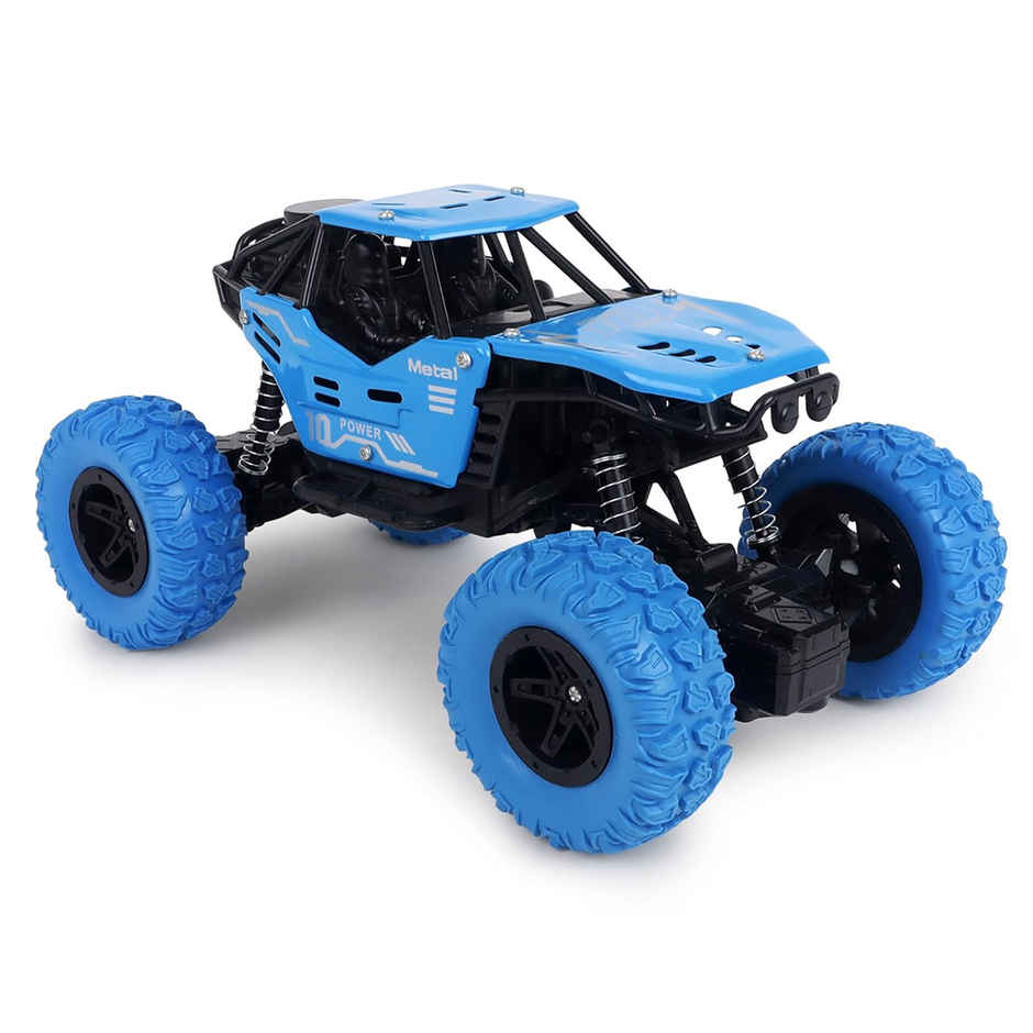 Toyshine 1:16 Scale 27Mhz Smoke Rock Crawler Monster RC Truck | With Booster Spray Function | Blue
