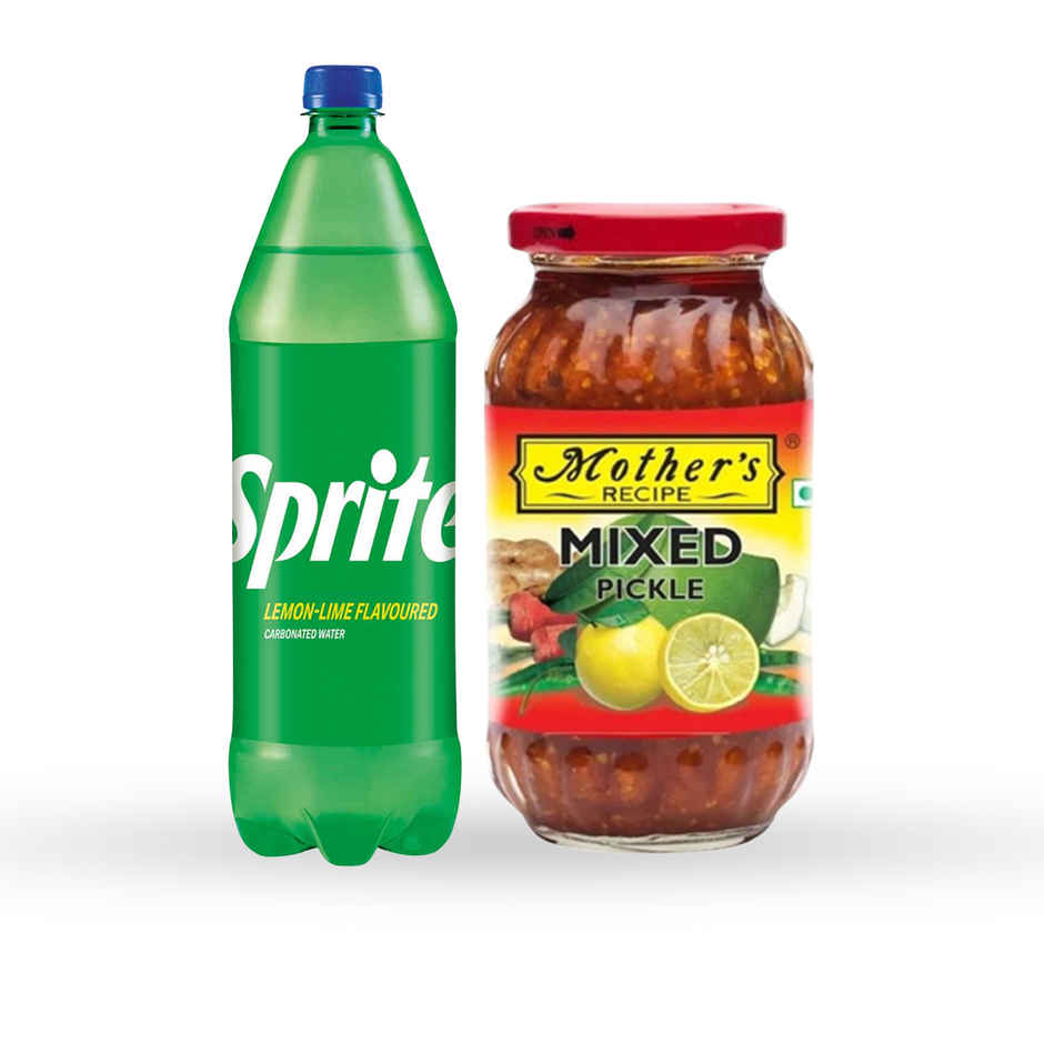 Sprite Lemon And Lime Soft Drink (1.25L) & Mother'S Recipe Mixed Pickle (300g) Combo