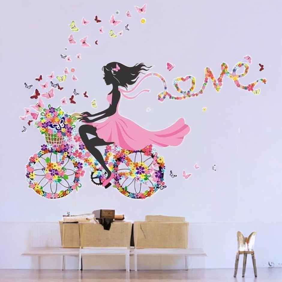 Wollzo 100 cm Cute Love Self Adhesive Sticker