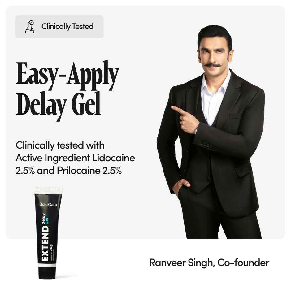 Bold Care Ultra Thin Delay Condoms With Benzocaine 4.5% (10pc) & Bold Care Extend Gel - Prilocaine & Lidocaine Gel For Longer Sex (20g) Combo