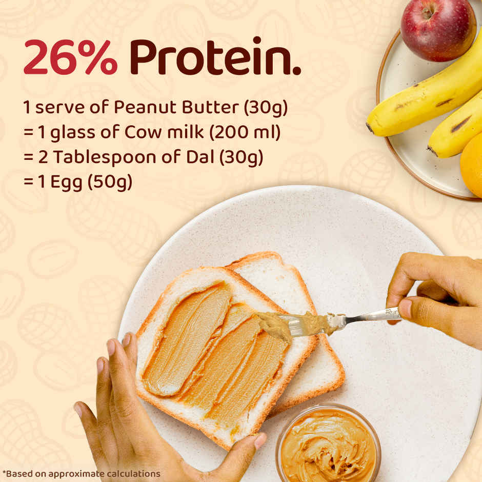 Sundrop Peanut Butter | Crunchy | With 26% Protein | Premium Roasted Peanuts | No Preservatives