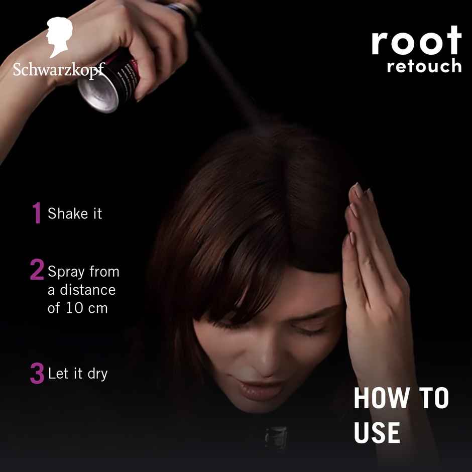 Schwarzkopf Root Retouch Temporary Root Cover Spray Hair Colour - Dark Brown