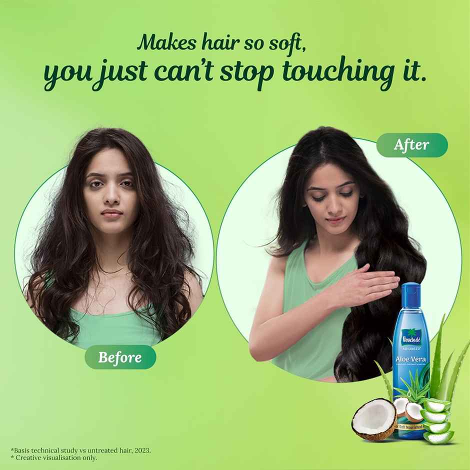 Parachute Advansed Aloe Vera Hair Oil - Coconut for Nourishment, Aloe Vera For Soft Hair