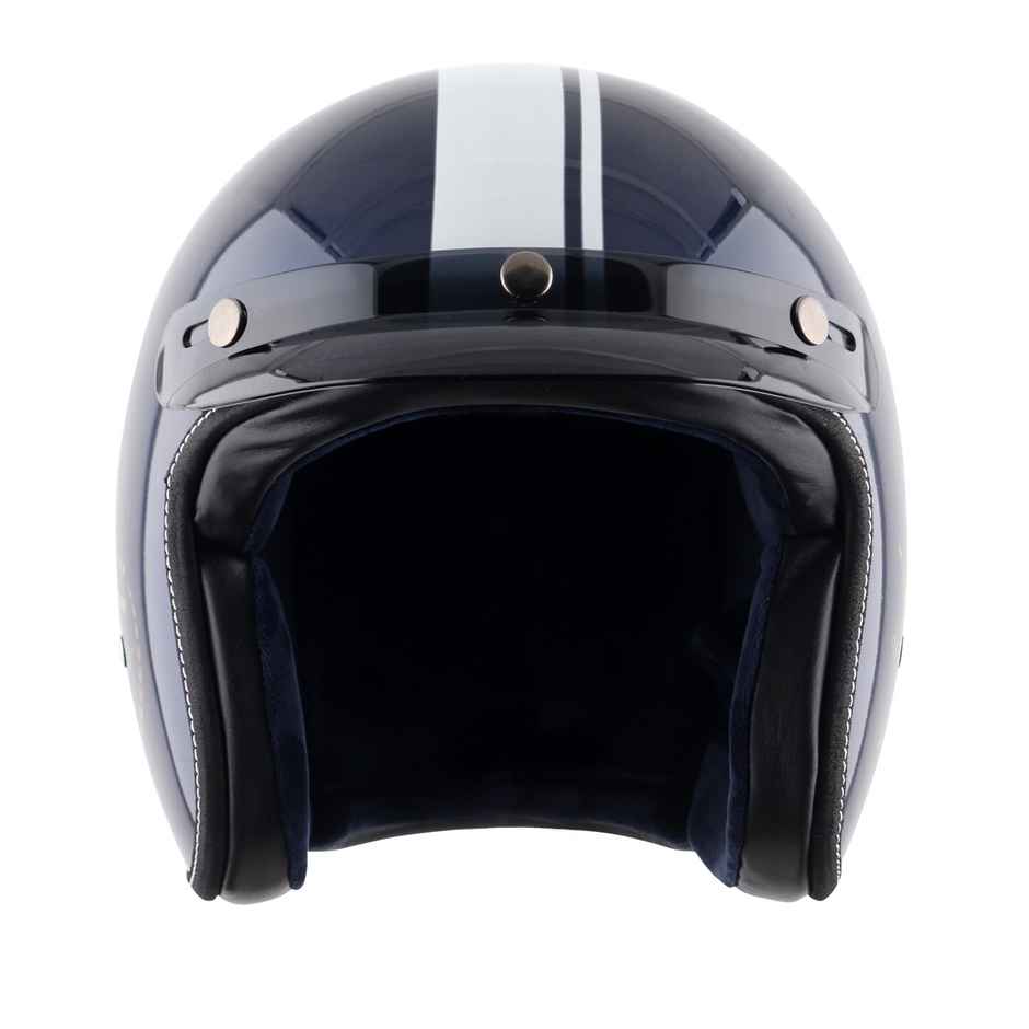 Axor Retro Jet Euro Globe Isi Ece And Dot Certified Open Face Helmet - Royal Blue Helmet - XL