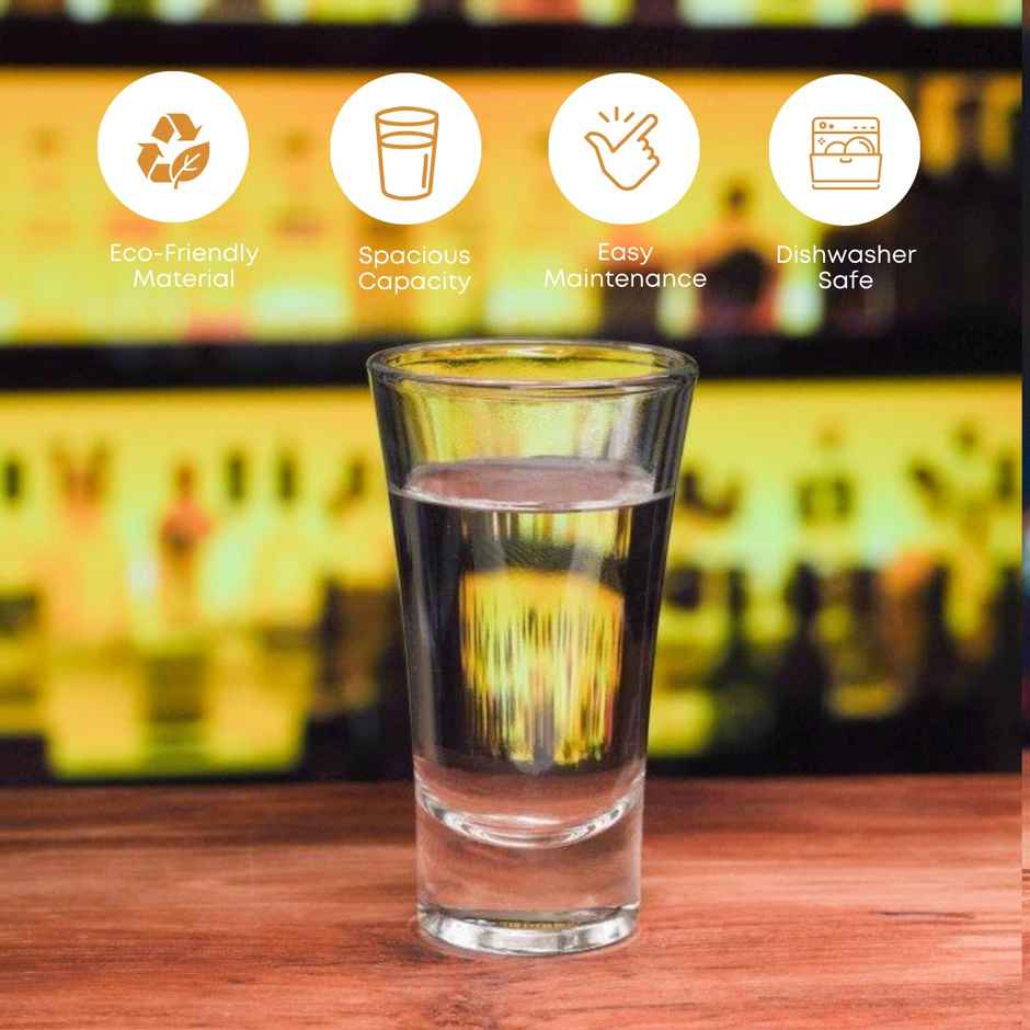 Target Shot Glasses Set | Durable & Stylish | 60 ml Each | Yera Glassware
